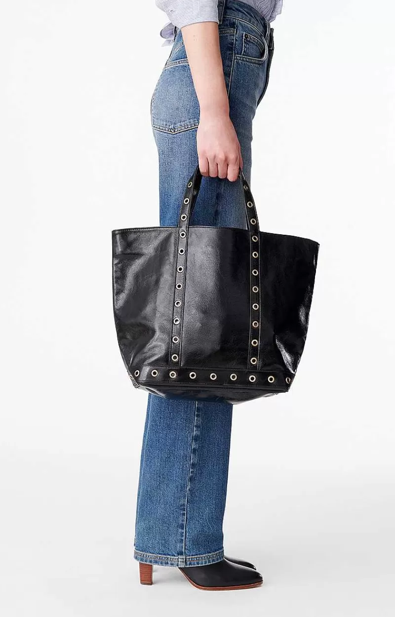 Vanessa Bruno Crinkled Leather M Cabas Tote