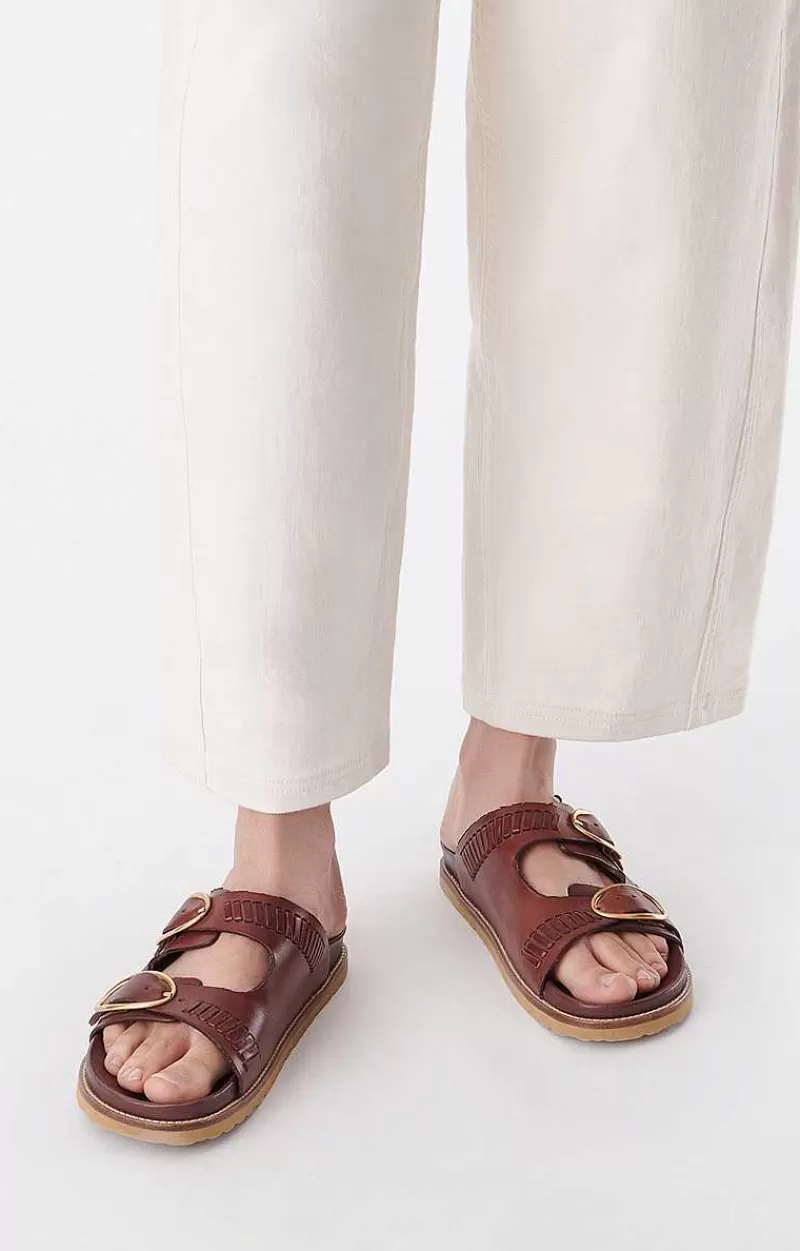 Vanessa Bruno Fussbett Sandals In Vegetable-Tanned Leather