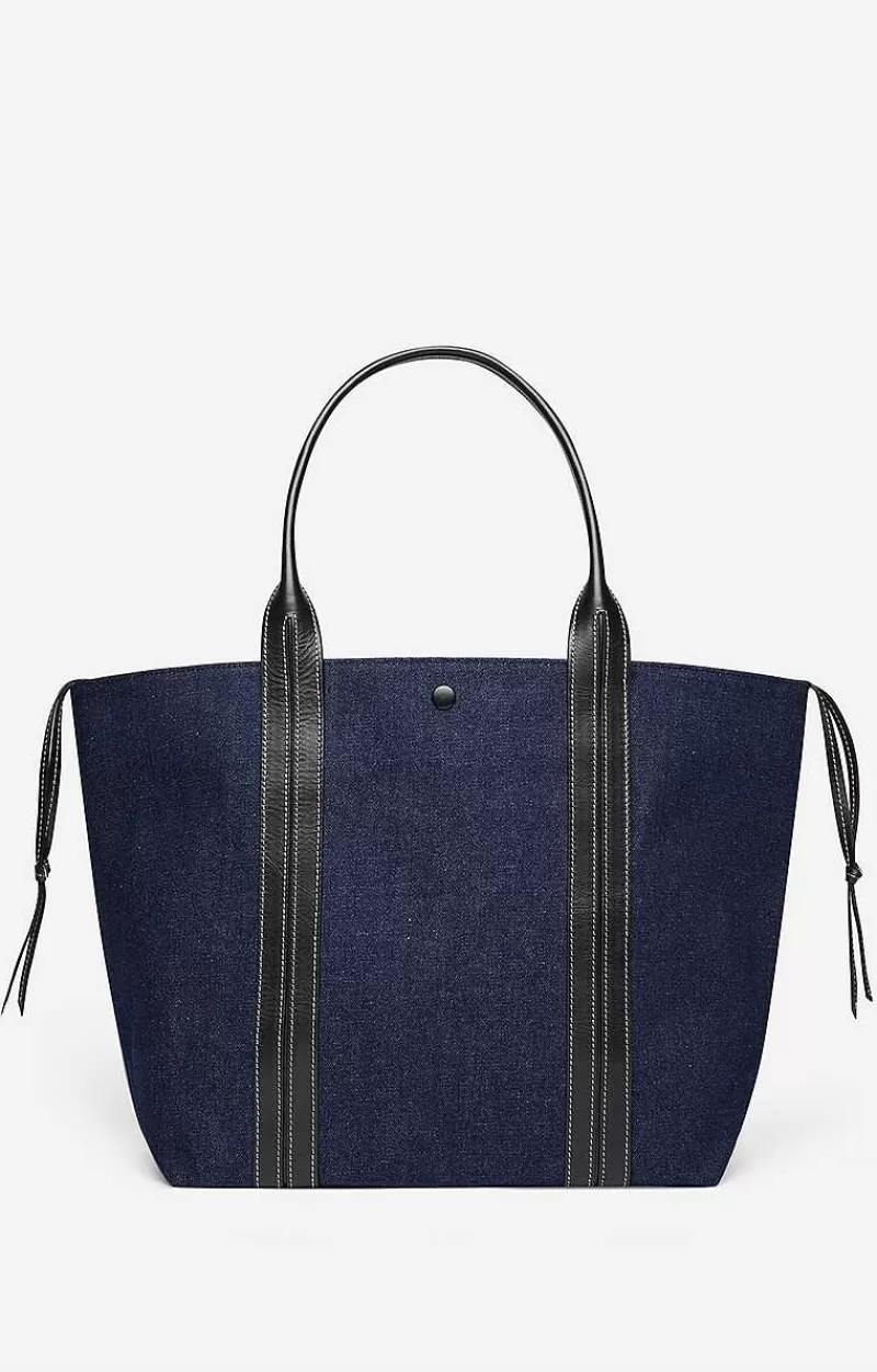 Vanessa Bruno Leather And Cotton Cabas Tote