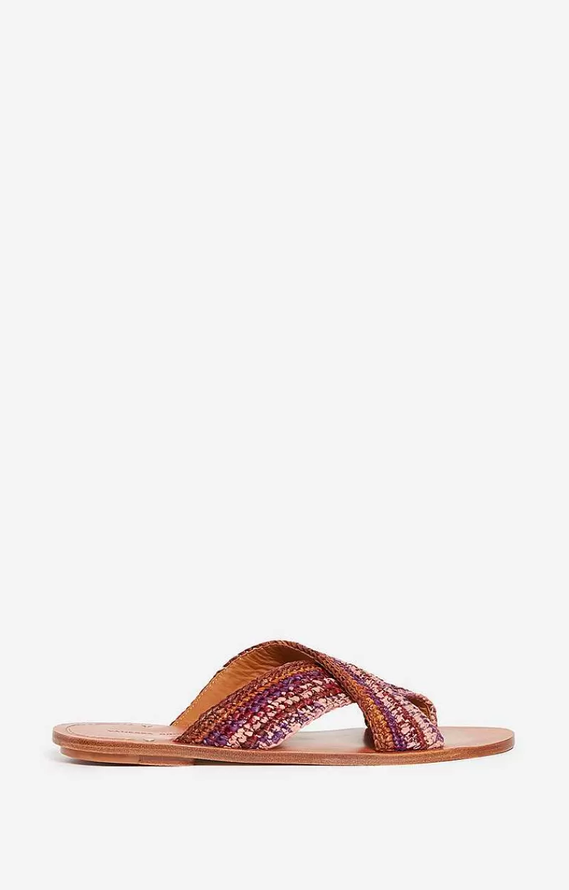 Vanessa Bruno Mules In Raffia And Leather