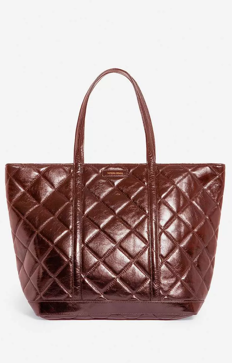 Vanessa Bruno Quilted Leather Xl Cabas Tote