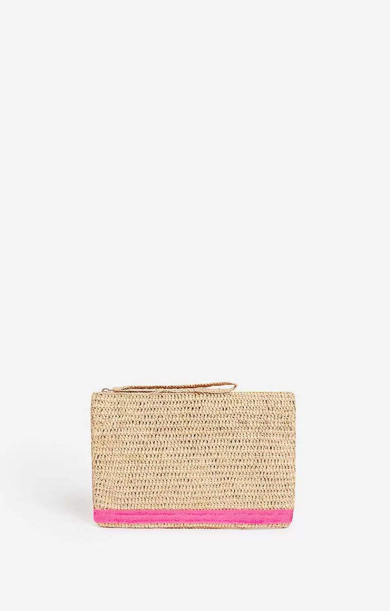 Vanessa Bruno Raffia And Sequins Clutch