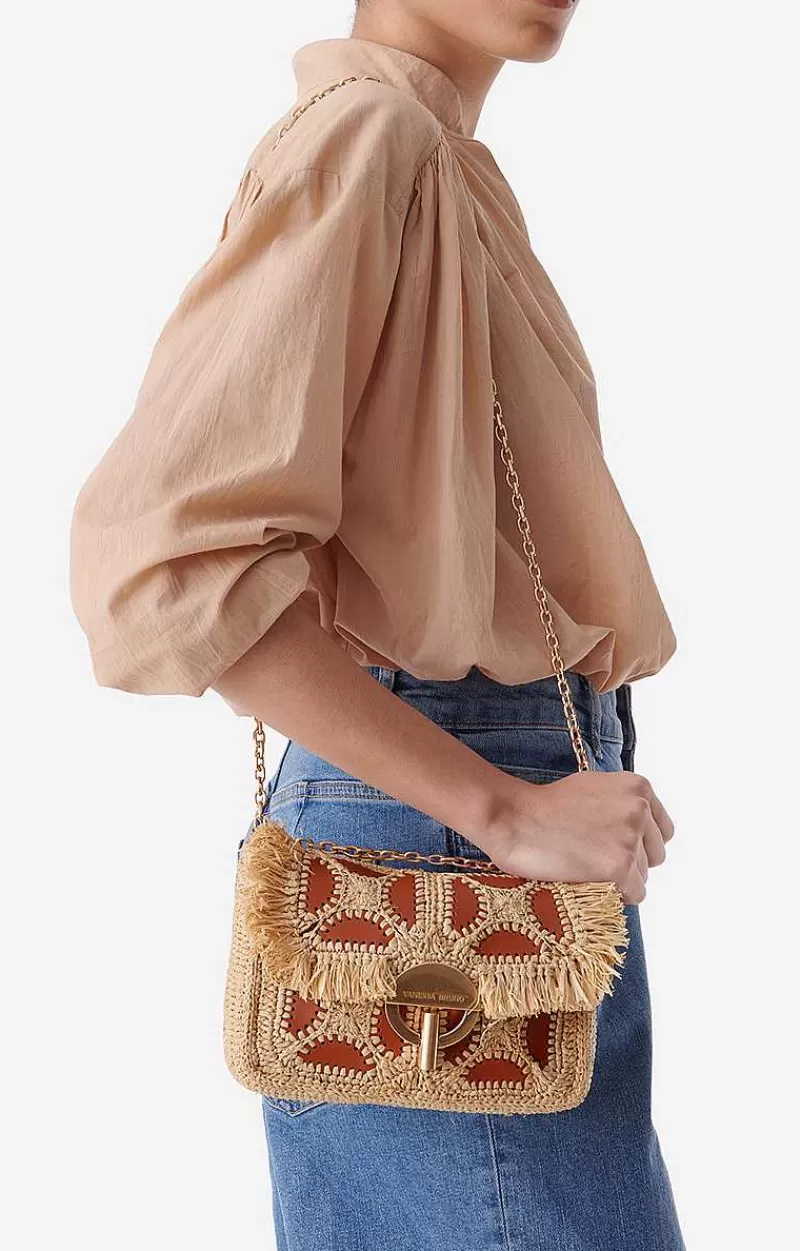 Vanessa Bruno Raffia Moon Bag