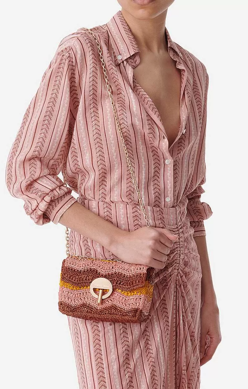 Vanessa Bruno Raffia Nano Moon Bag