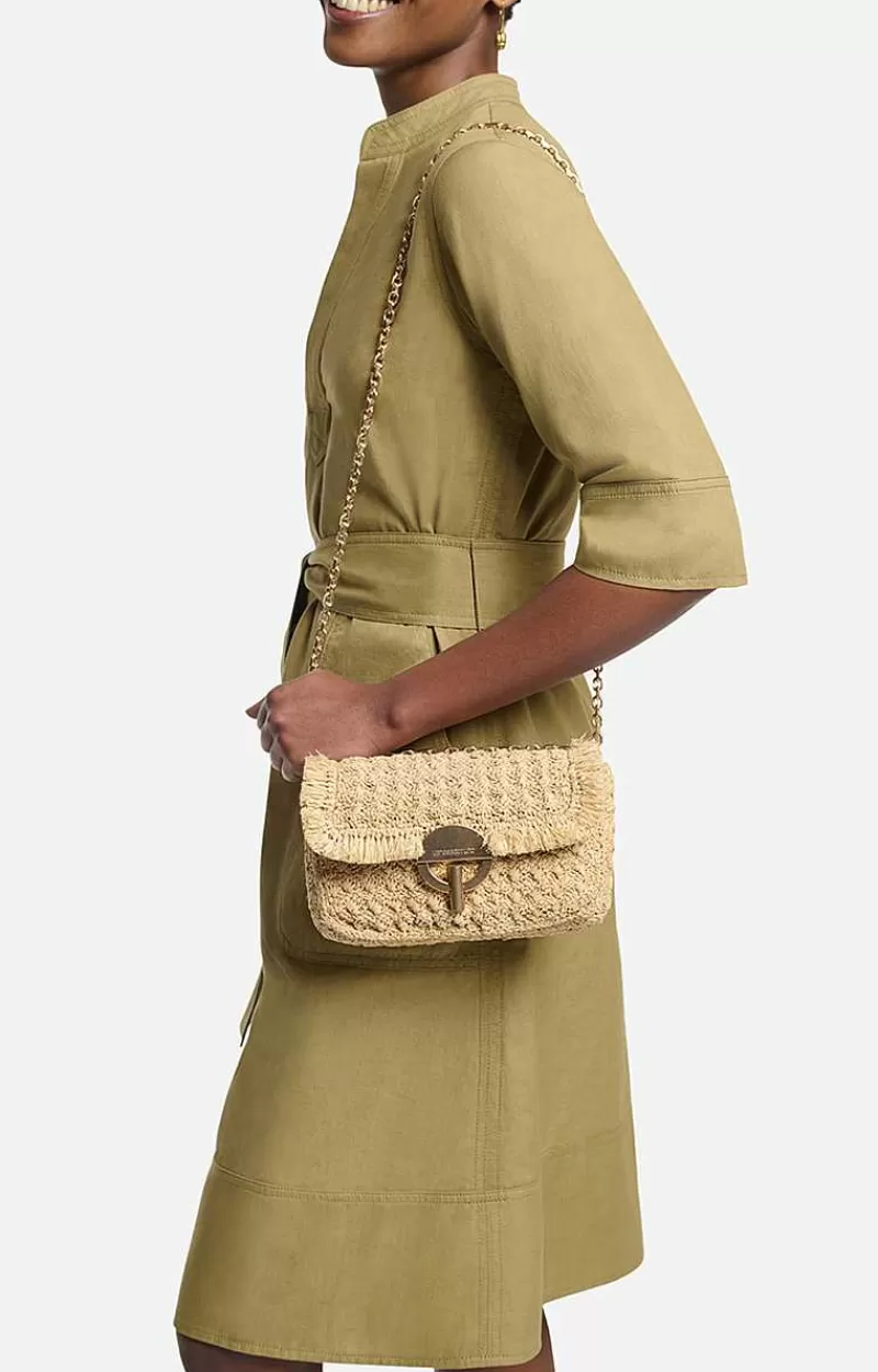 Vanessa Bruno Raffia Small Moon Bag