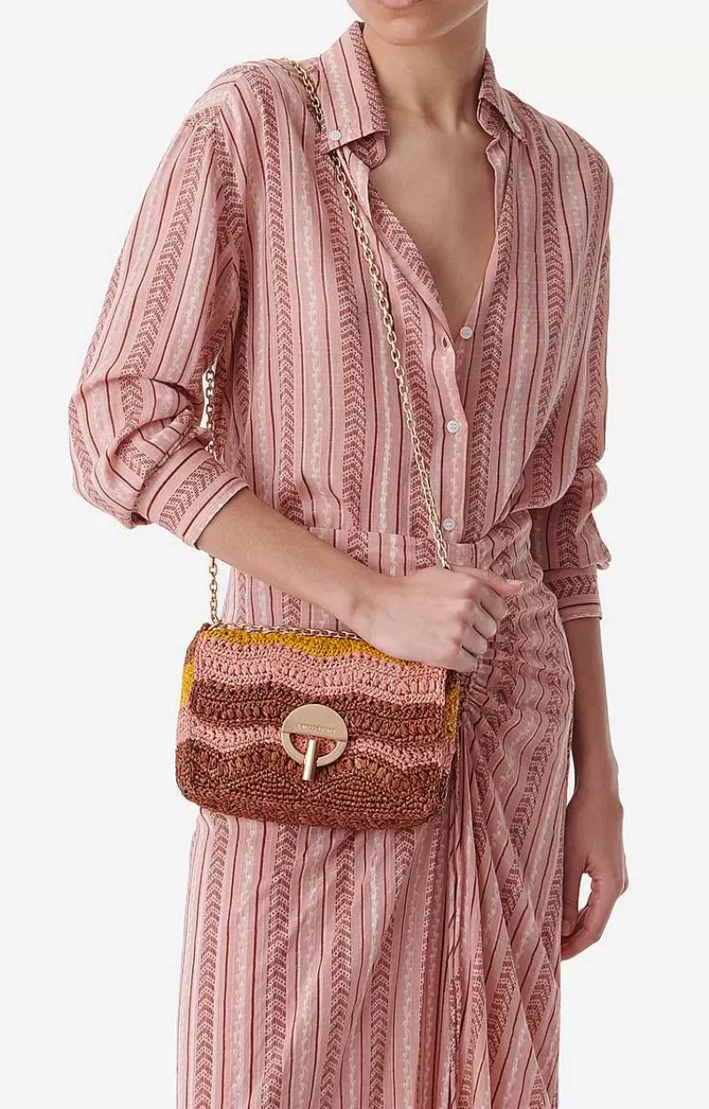 Vanessa Bruno Raffia Small Moon Bag