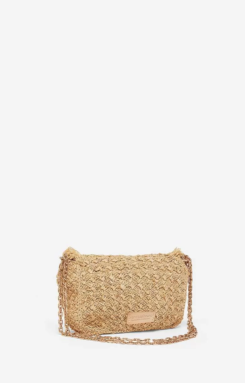 Vanessa Bruno Raffia Small Moon Bag