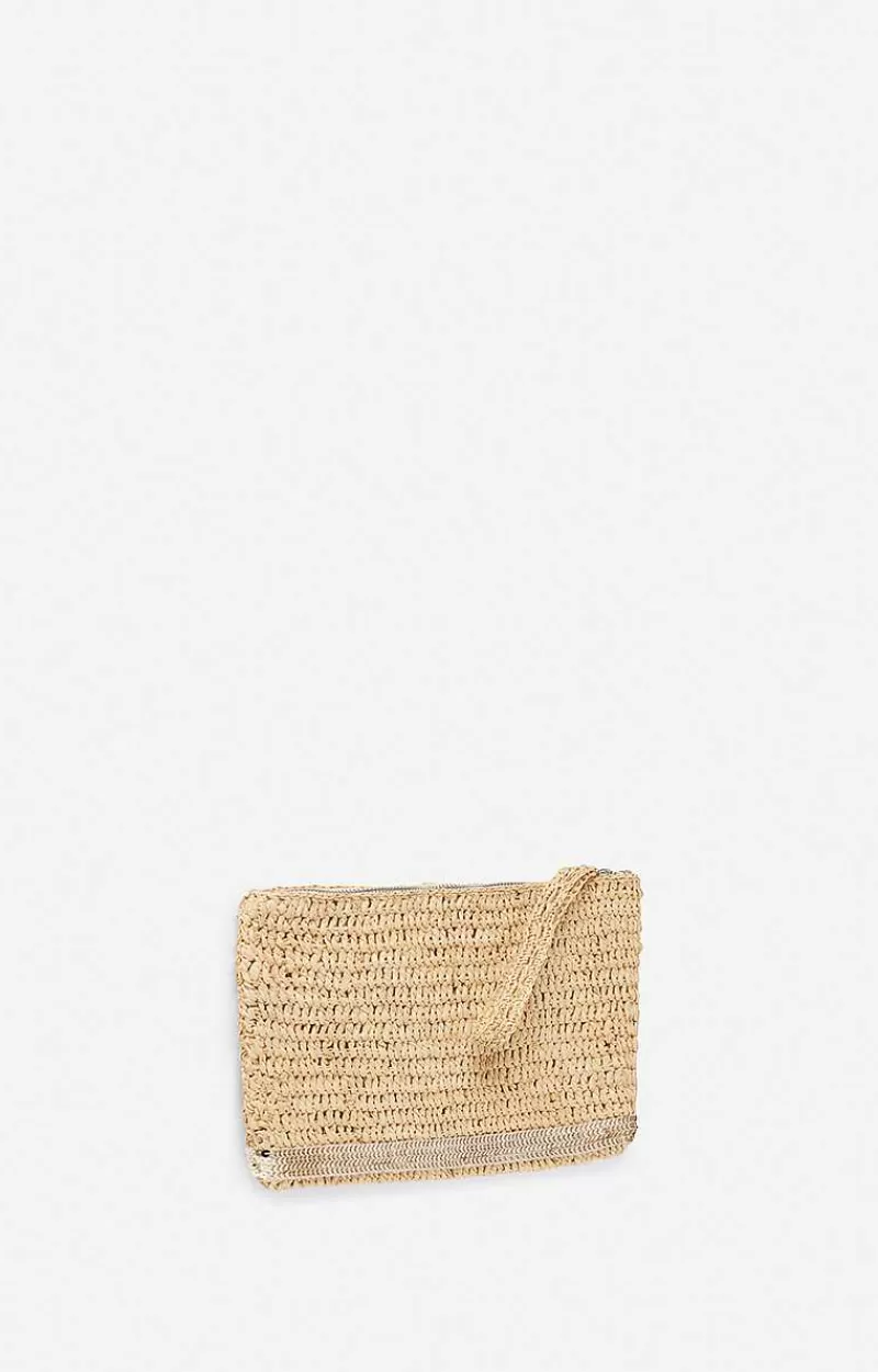 Vanessa Bruno Raffia Zipped Clutch