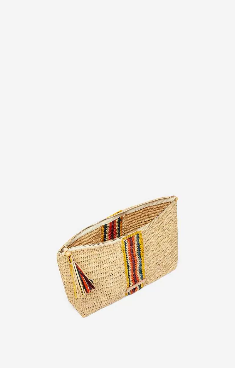 Vanessa Bruno Raffia Zipped Clutch