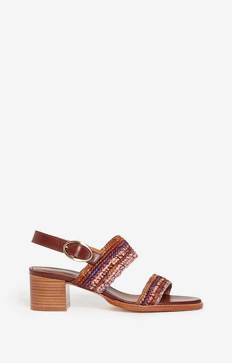 Vanessa Bruno Sandals In Raffia & Leather